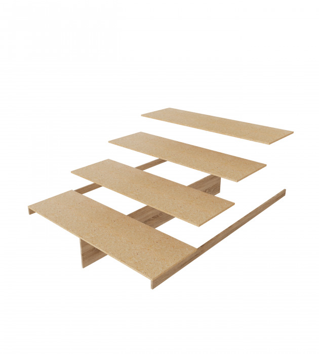 Ричард Кровать РКР-3 (1,6) с настилом ДСП, Ясень анкор светлый