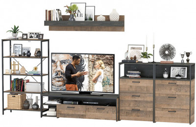 Трувор Гостиная 097, дуб гранж песочный/интра