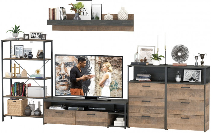 Трувор Гостиная 097, дуб гранж песочный/интра