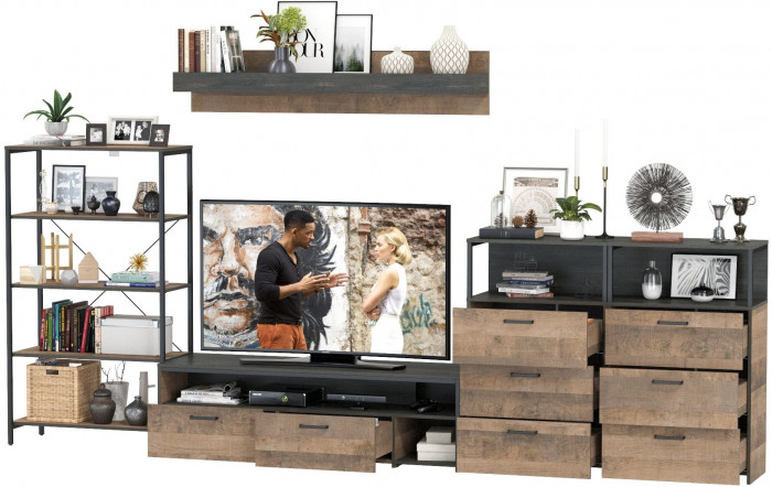 Трувор Гостиная 097, дуб гранж песочный/интра