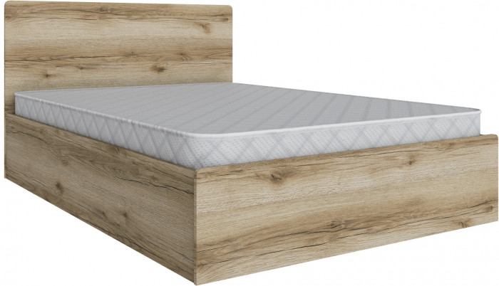 Кровать 140х200 Мадрид с настилом ДСП (МД-1), Дуб делано