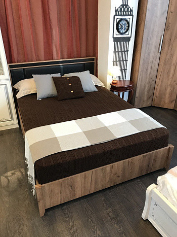 Кровать с ортопедическим основанием (дерево) Nature 307 Люкс 160х200, крафт