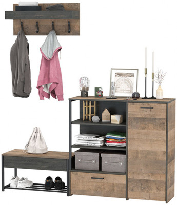 Трувор Прихожая 181, дуб гранж песочный/интра