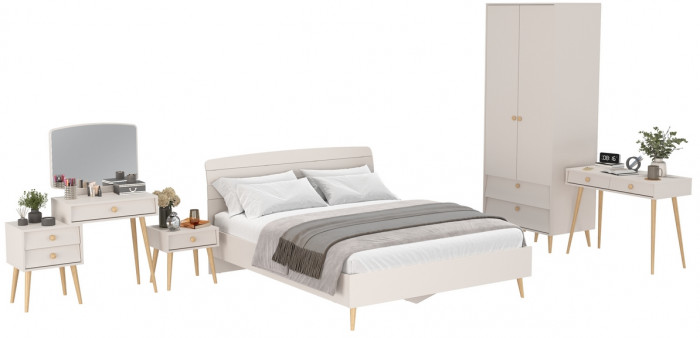 Афина Спальня 27-1600, кашемир серый