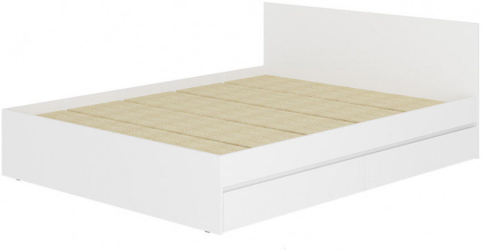 Кровать с основанием 1,6 м Симпл КР-17, Белый