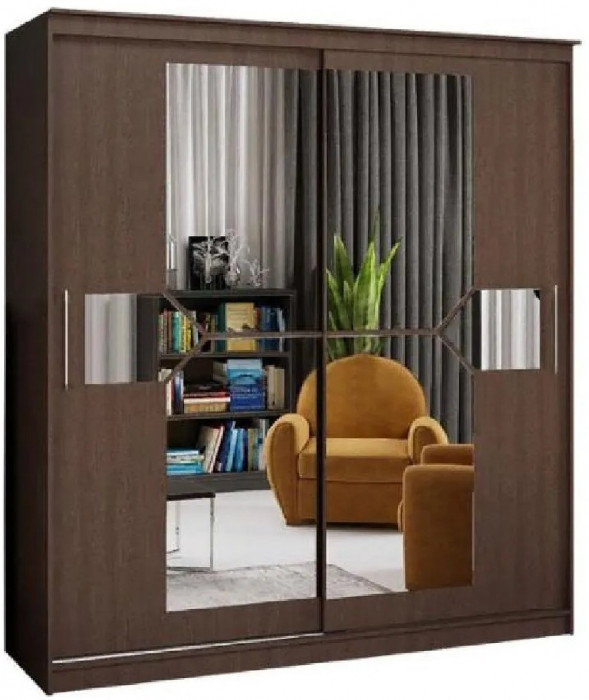 Шкаф-купе Элегант 1700 (Ясень шимо темный)