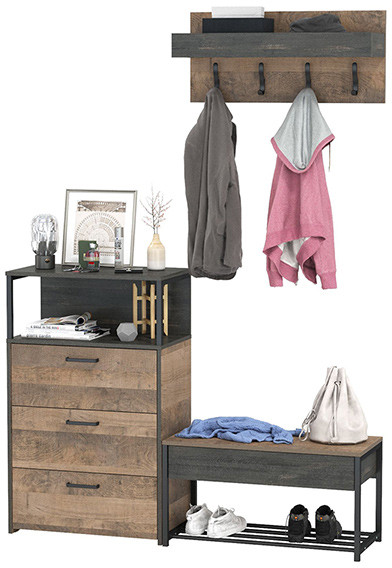 Трувор Прихожая 182, дуб гранж песочный/интра