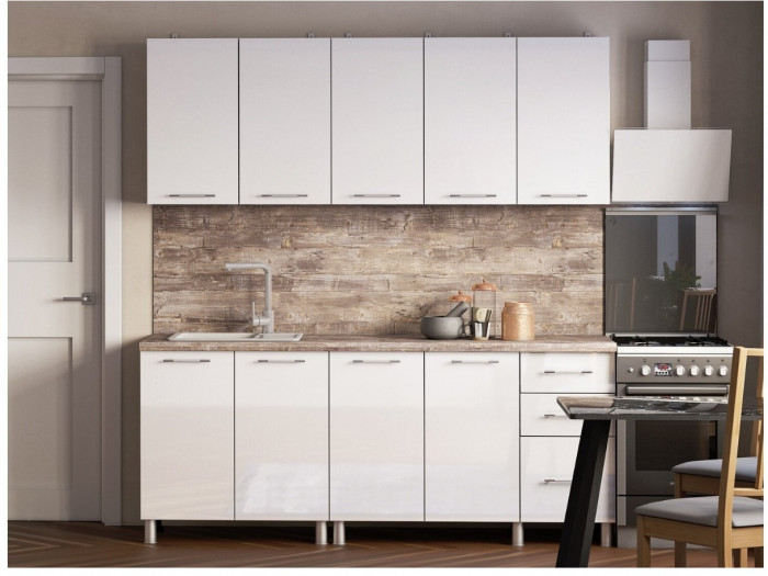 Кухонный гарнитур Танго 2,0м Белый