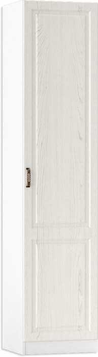 Ливерпуль Шкаф-пенал, цвет ясень ваниль/белый, ШхГхВ 50х41,4х220,3 см., универсальная сборка, подходит карниз 500 #1650022