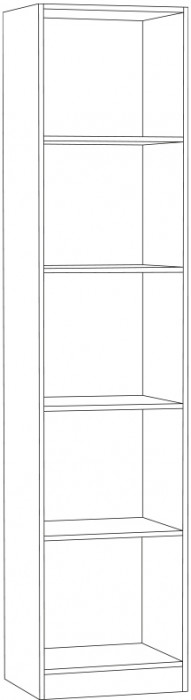Ливерпуль Шкаф-пенал, цвет ясень ваниль/белый, ШхГхВ 50х41,4х220,3 см., универсальная сборка, подходит карниз 500 #1650022