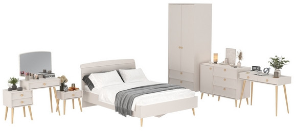 Афина Спальня 28-1400, кашемир серый