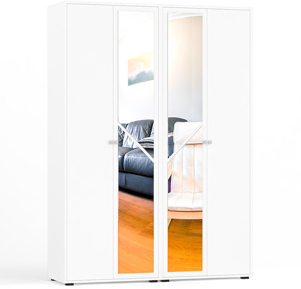 Камелия Шкаф 4-х створчатый, белый