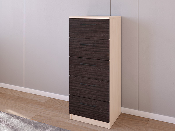 Комод 02/16 45х40х110 Дуб молочный/Венге