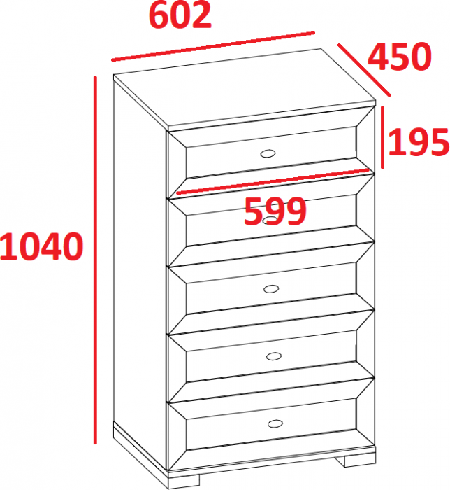 Комод Sherlock 6, дуб сонома