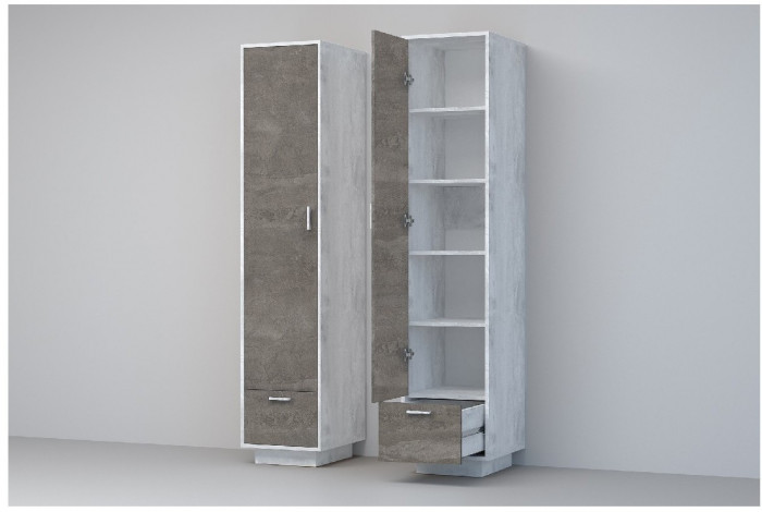 Эго Пенал П-1 ПД (Камень Темный/Бетон Светлый)