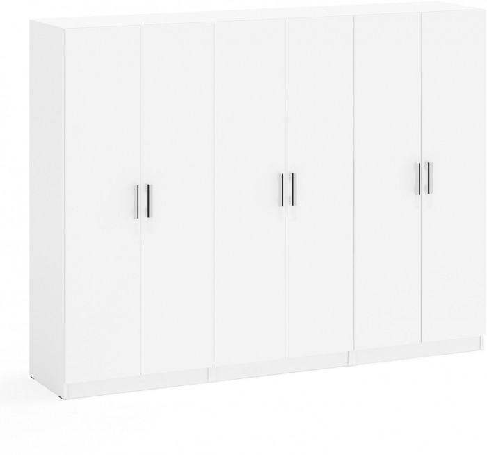 Три Шкафа С-МД-СК9Ш к компьютерному столу С-МД-СК9, белый шагрень