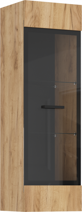 Нэнси LOFT Пенал-стекло навесной исп2 ЛДСП, Дуб Крафт/Дуб Крафт