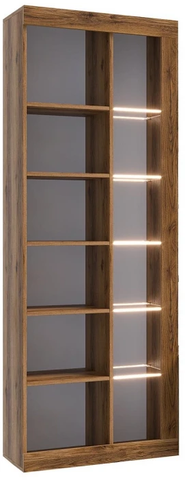 Прага Шкаф-Витрина ЛДСП, делано/Графит