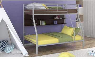 Двухъярусная кровать Гранада-2П (Ясень шимо светлый, Слоновая кость)