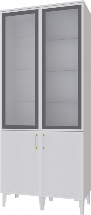 Толедо Шкаф-витрина ТШ-3 белый