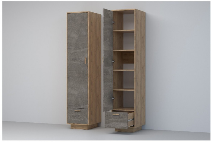 Эго Пенал П-1 ПД (Камень Темный/Дуб Крафт Золотой)