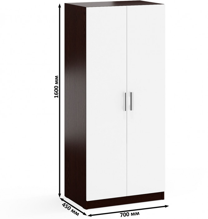 Три Шкафа С-МД-СК9Ш к компьютерному столу С-МД-СК9, венге/белый шагрень