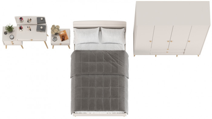 Афина Спальня 29-1200, кашемир серый