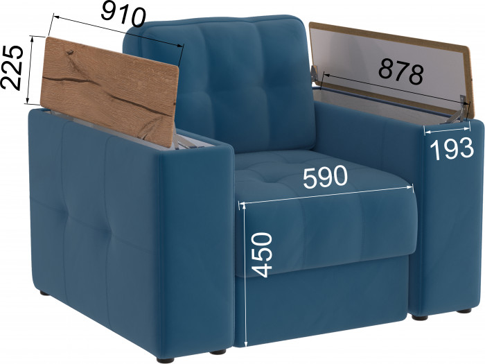 Кресло Нави, Атлантида/Дуб канадский МДФ