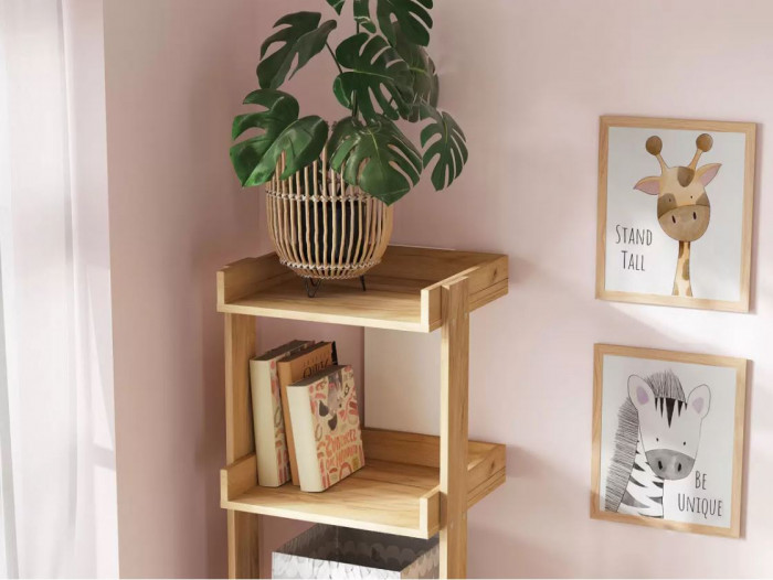 ИРИС СТЛ-01 Стеллаж (485х1800х420) дуб крафт золото