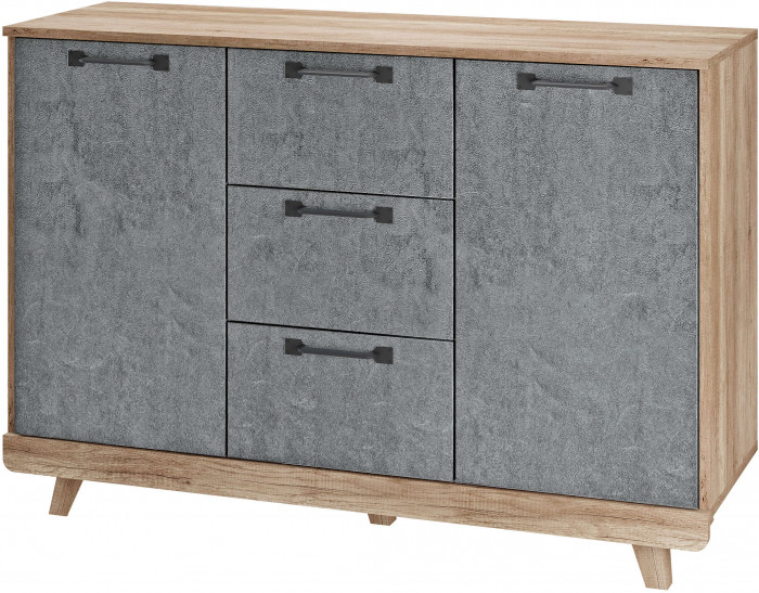 Комод "Мегаполис" КМ-15 Дуб каньон/M18 серый