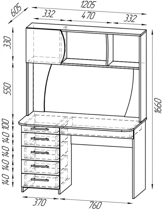 Два стола рабочих 6-0606граф/бел Сигма, графит/белый