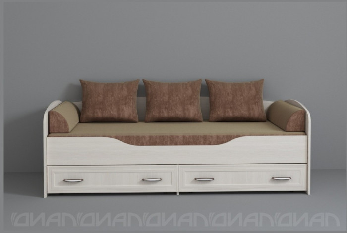 Кровать Колибри 80*190, рамка, Бодега белая