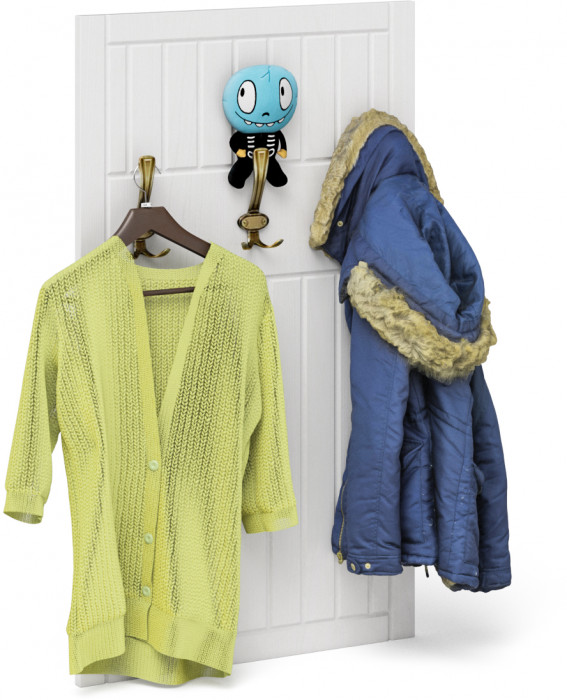 Прихожая П-6 Компоновка № 04, венге/фасады МДФ белое дерево фрезеровка прованс