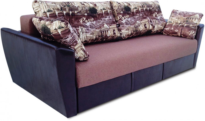 Диван-книжка Париж, 150х195, жаккард/экокожа