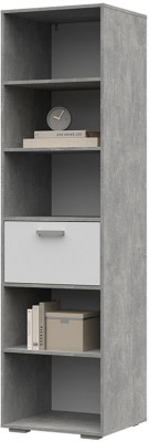 Денвер ПН-02 Пенал открытый  (547х2020х504) ателье светлый/белый