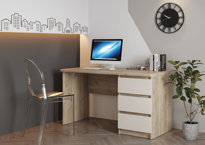 БОСТОН Стол письменный СП-001 ЛДСП, крафт серый/кашемир