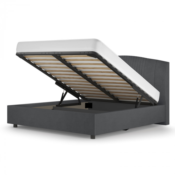 Кровать-12М с подъёмным  основанием 1400 графит