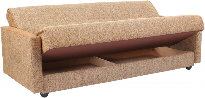 Раскладной диван-кровать, прямой, книжка, цвет бежевый, Милан 140
