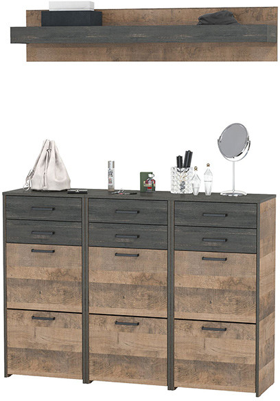 Трувор Прихожая 171, дуб гранж песочный/интра