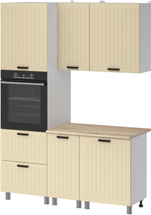 МК Аленушка 1,6м ПД Орхидея Крем,скоба черный,сонома