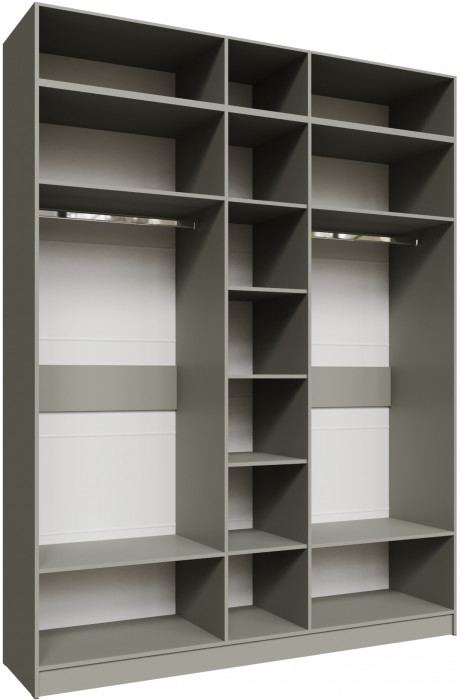 Шкаф 2,0 с антресолью и зеркалом Мадрид, Мокко