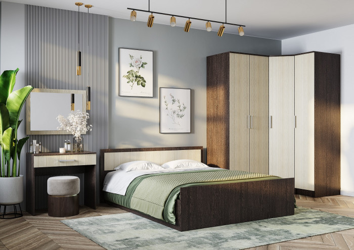 Шкаф угловой Фиеста, венге/лоредо