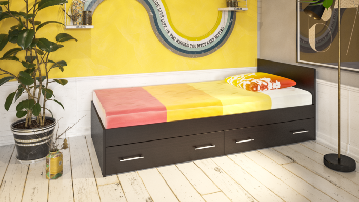 Стандарт Кровать с ящиками 0900, венге