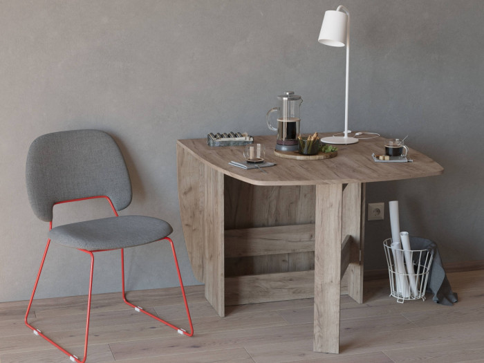 Стол-книжка раскладной 1-65М1дкт, дуб крафт табачный