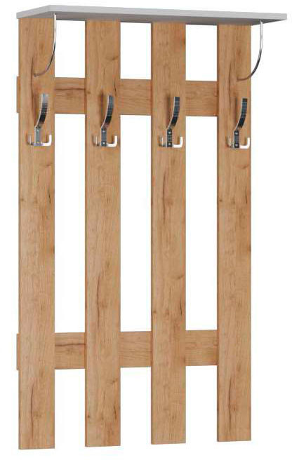 Ямайка Вешалка ЯПВ-1 (700*1200*260) дуб крафт золотой/белый