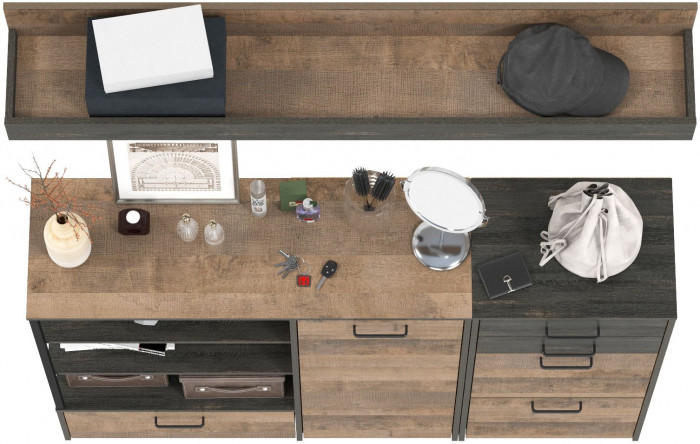 Трувор Прихожая 172, дуб гранж песочный/интра