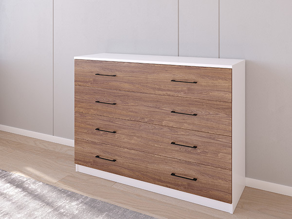 Комод 05/16 120х40х90 Белый/Морское дерево Винтаж