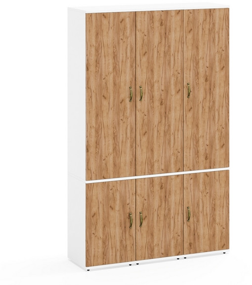 Лидер-8 Пенал МД 22Б 3 шт., белый шагрень/крафт золото