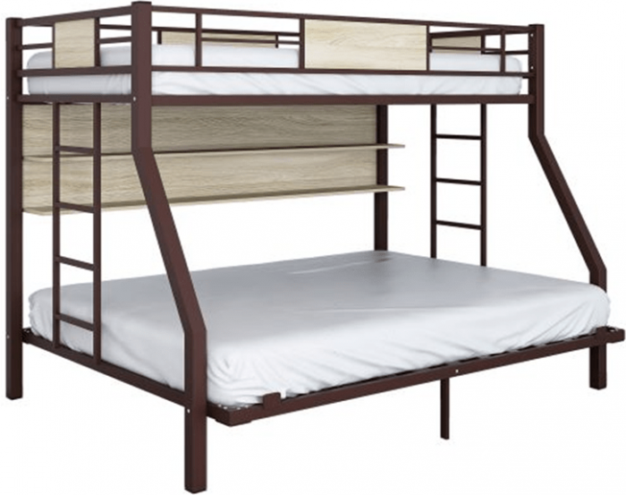 Двухъярусная кровать Гранада 140 П (Серый)