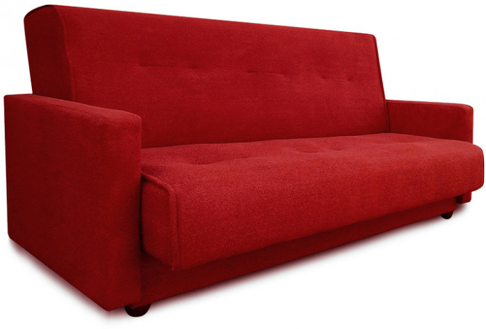 Раскладной диван-кровать, прямой, книжка, цвет красный, Милан 120